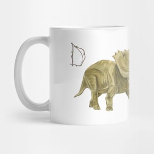 D for dinosaur alphabet illustration Mug